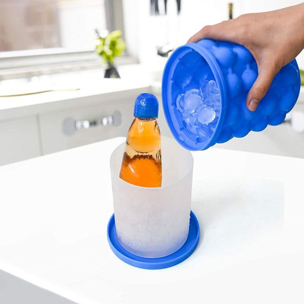 Eiswürfelform Silikon Eiswürfelbehälter Deckel Tassenform BPA-Frei Becher Eis Getränke Gekühlte Whisky Wein Cocktail Leicht Spülmaschinenfest Retoo