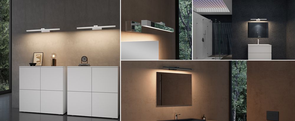 doporro LED Badezimmerleuchte Chrom 60cm - 14W Spiegellampe 4000K (Neutralweiß) - Stylische Wandleuchte für Badbeleuchtung Strahlenschön