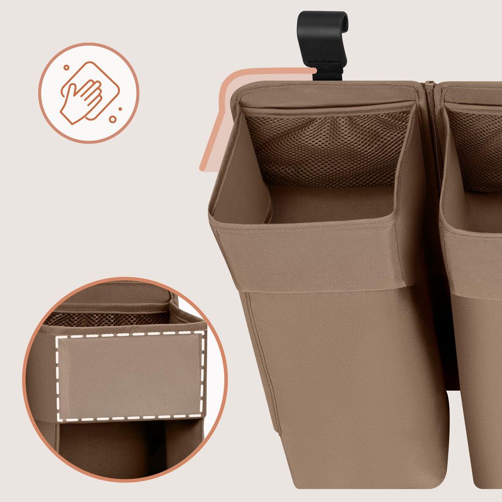 Lionelo Sidepocket Large 58x11x58 cm Kinderbett-Organizer Beige