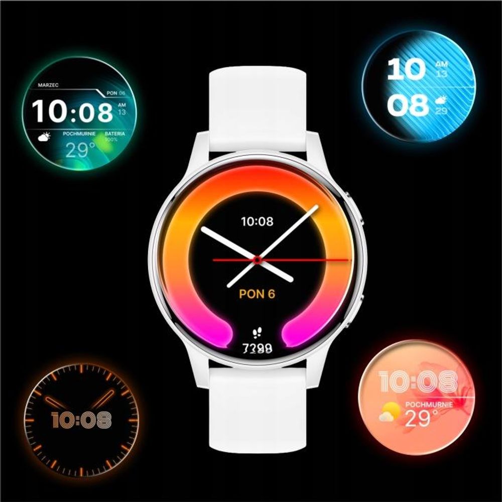 Forever iGo Watch 4! JW-600 Sport-Smartwatch AMOLED BT 5.3 IP67 Multisport Bianco