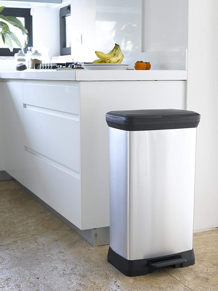 Curver 50L, 50 l, Quadratisch, Kunststoff, Schwarz, Silber, Terrasse, 390 mm