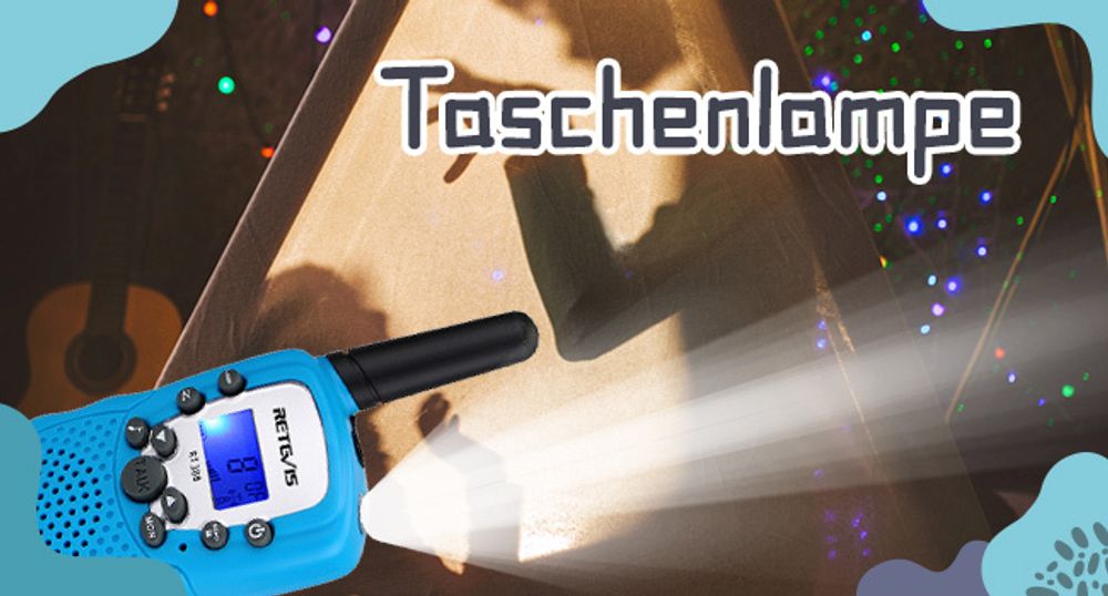 Retevis RT388 Walkie Talkie Kinder, Spielzeug ab 4-12 Jahre, Funkgeräte mit Taschenlampe VOX, Ostergeschenke für Kinder, für Camping Spielen Reise