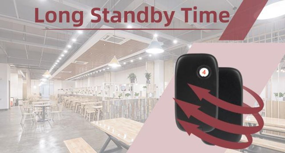 Bezdrátový pagerový systém Retekess TD175, pagerový systém pro restaurace, dosah 800 m, vibrace, okamžitě připraven k použití bez párování, 7 režimů vyzvánění, pro jídelní vozy a bary
