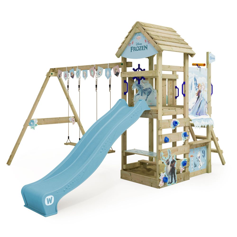 Klettergerüst Wickey Disney’s Adventure mit Rutsche und Schaukel in Himmelblau