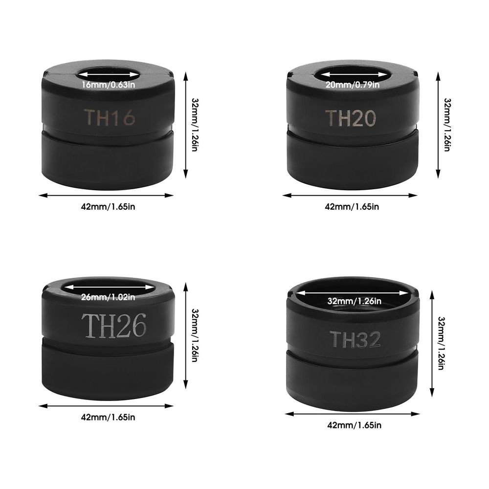 TH16/20/26/32mm Crimpeinsätze, Pressbacken für Rohr-Crimpzange, Crimpzangen-Rohrpressbacken-Set