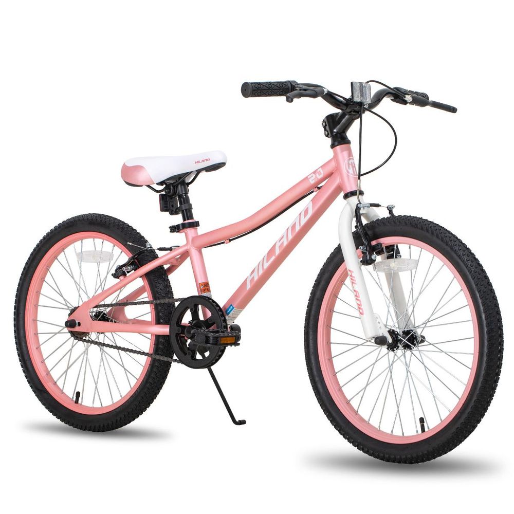 HILAND Jugendfahrrad 20 Zoll Mountainbike Kinderfahrräder für Jungen und Mädchen,Hochwertiger Rahmen, Doppel-V-Bremse,Kindergeschenk, Schwarz
