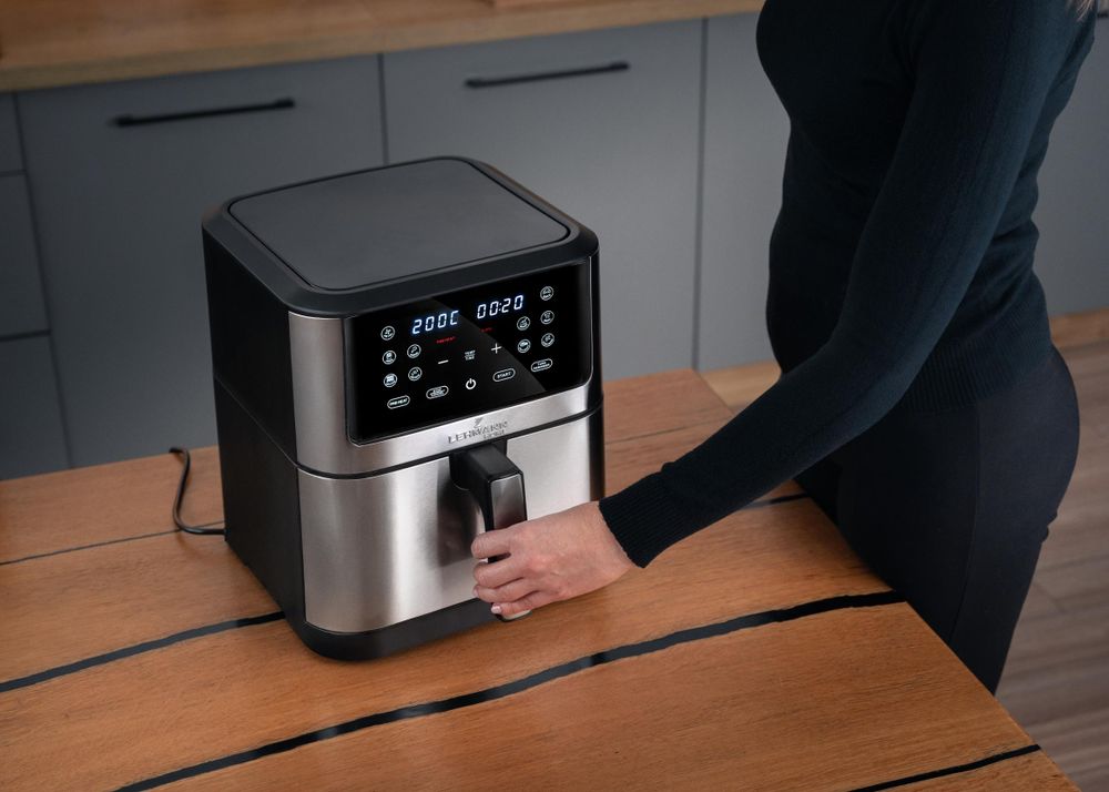 Frytkownica beztłuszczowa LEHMANN FRESCO 8l, frytownica 1800W,Air fryer, panel dotykowy LED, timer, brytkownica bez okienka, nieprzywierająca