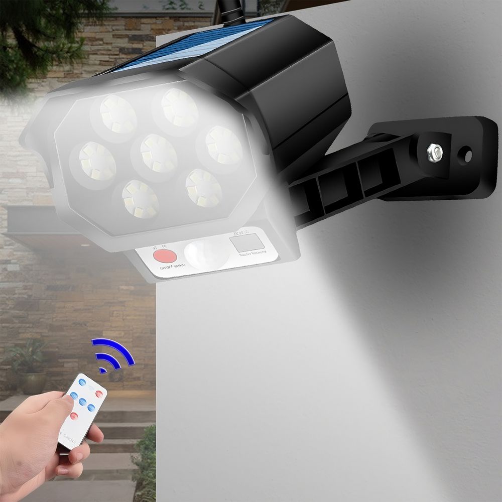 Kamera Attrappe Solar mit LED Licht Dummy Alarm Überwachung Fake Überwachungskamera Innen und Außen Alarmanlage Schwarz Retoo