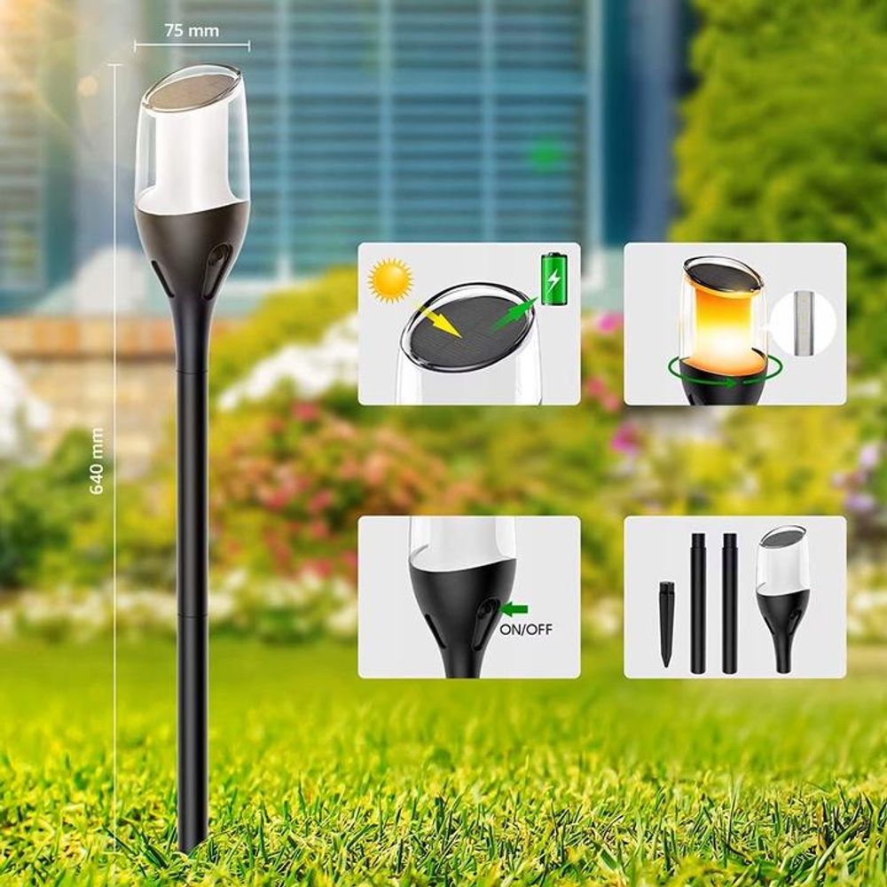 Forever Light torcia solare LED SUNARI FLS-230 nero