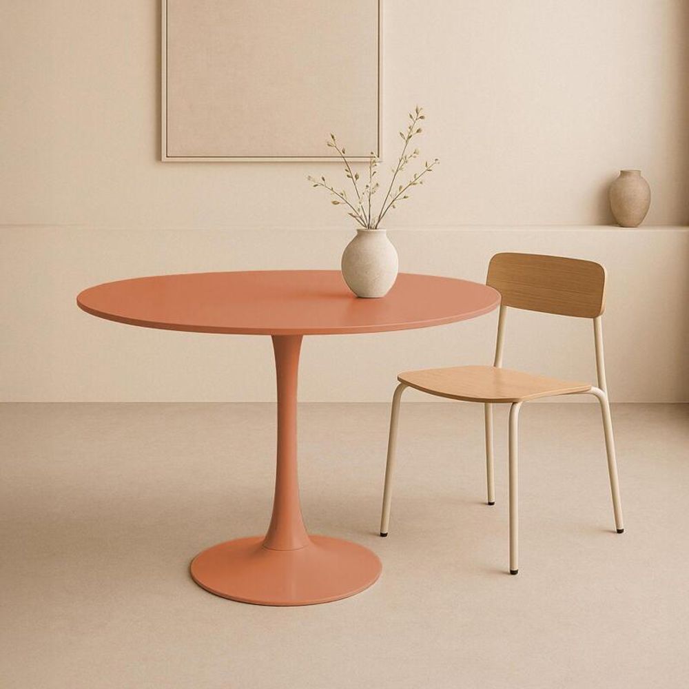 Material (Runder Esstisch für 4 Personen D100 cm Terrakotta - Oviala Fancy)