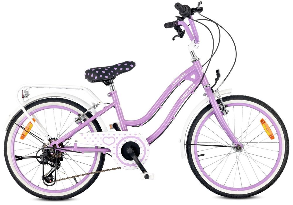 Celkový pohľad na detský bicykel SUN BABY Heart Bike 20" s oceľovým rámom.