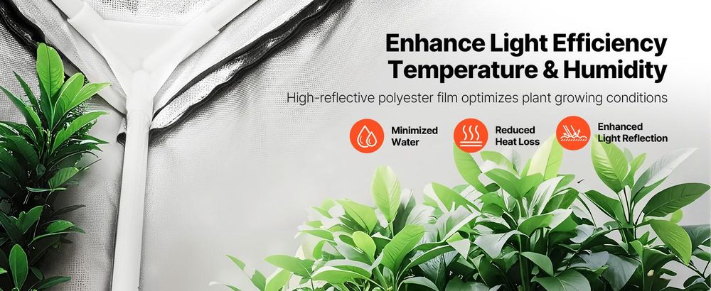 VEVOR Indoor-Grow-Zelt-Set, 100 x 100 x 200 cm, Indoor-Pflanzenzelt mit Vollspektrum-LED-Wachstumslicht & Belüftungssystem, 600D hochreflektierendes Mylar, Wachstumszelte für Blumen und Gemüse, 100x100x200 cm