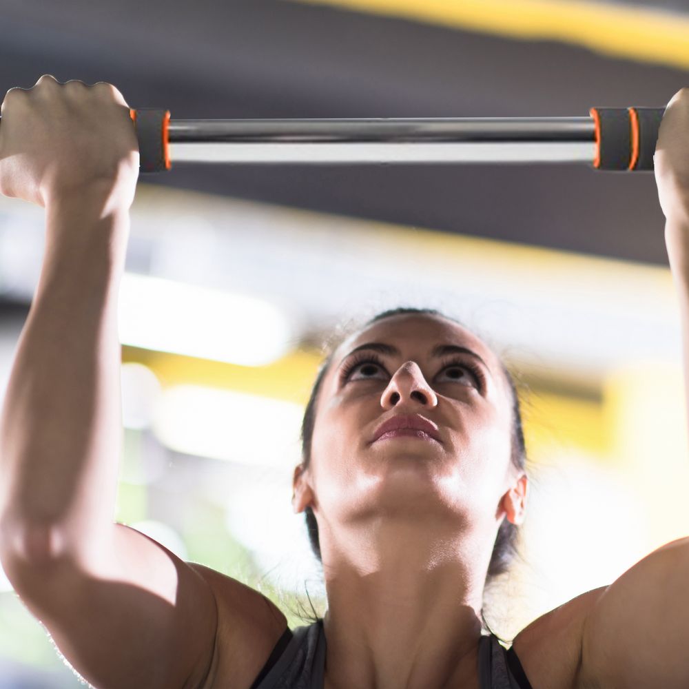 Klimmzugstange Türrahmen 100cm Klimmzug Sicher Türreck mit Absturzsicherung Stangen Absturzsicherung bis 350 kg Reckstange Fitness Pull Up Bar Retoo