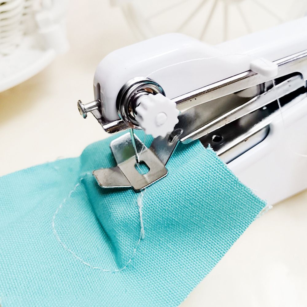 Nähmaschine Mini Elektrische Tragbare Handnähmaschine Einfach Bedienen Mini-Nähmaschine Handheld Nähen Reise-Nähset Nähset Hand Sewing Machine Retoo