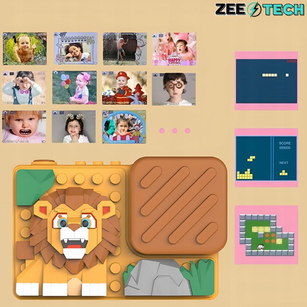 Digitale Kinderkamera 40Mp Selfie-Kamera Spiele + 32Gb Karte