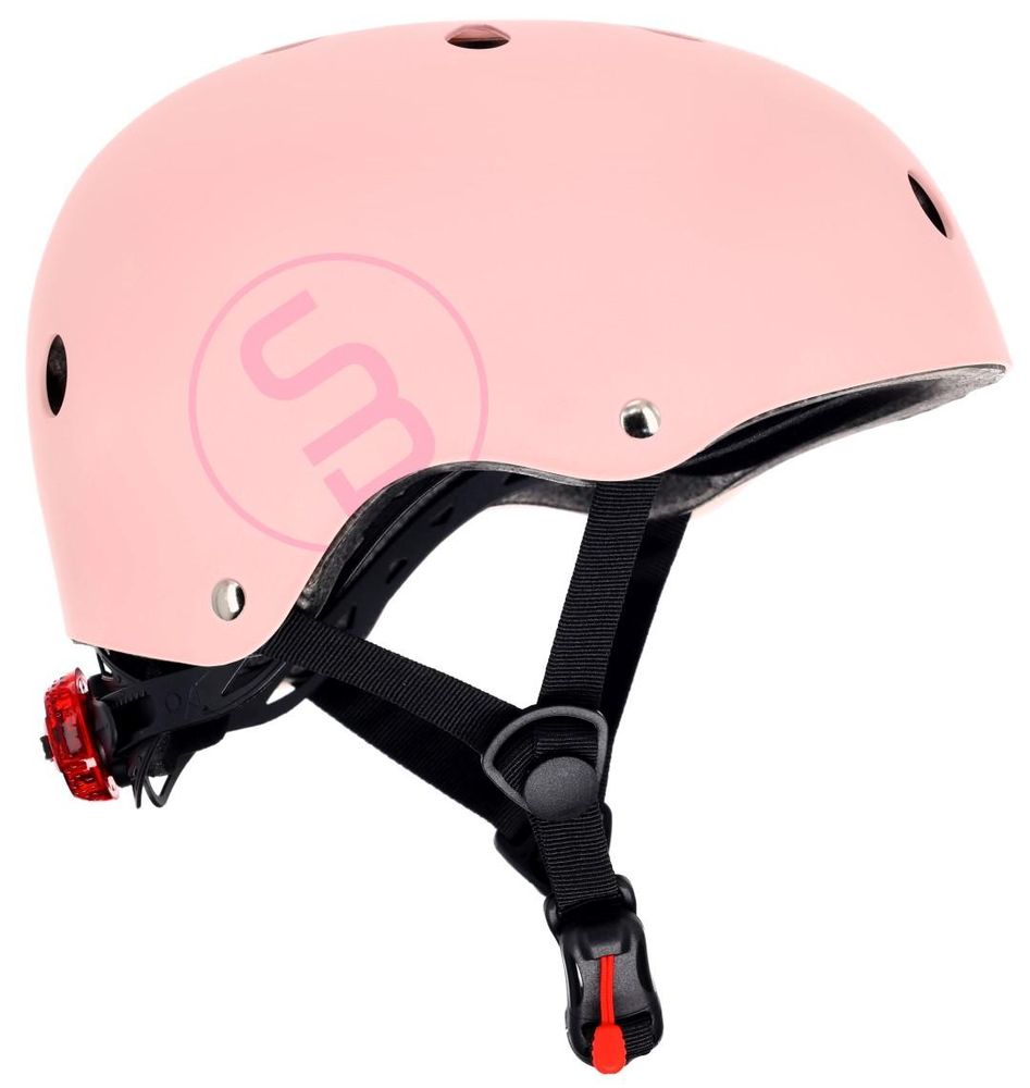 Vue arrière du casque avec molette de réglage et LED.