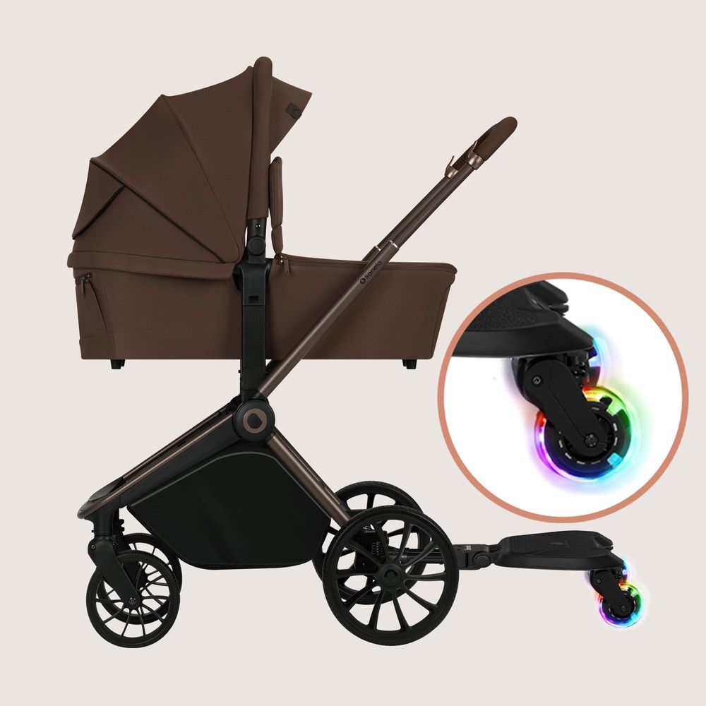 Lionelo Buggy Board Universale Kinderwagen-Mitfahrbrett mit Sitz oder Stehoption, bis 25 kg