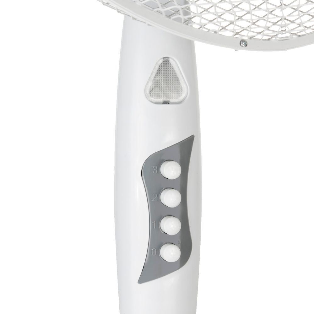 Standventilator Ventilator 40 Watt 3 Geschwindigkeitsstufen Oszillation Bodenventilator Weiß Windmaschine