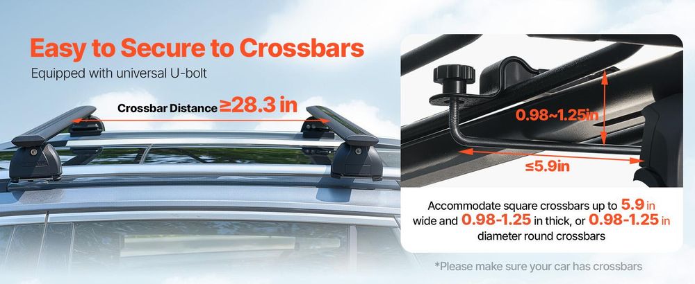 VEVOR Dachgepäckträgerkorb Dachkorb (1095 x 1270 x 105 mm) Edelstahllegierungsstahl, maximale Belastung 68 kg, geeignet für Dachgepäckträger auf SUV-Trucks