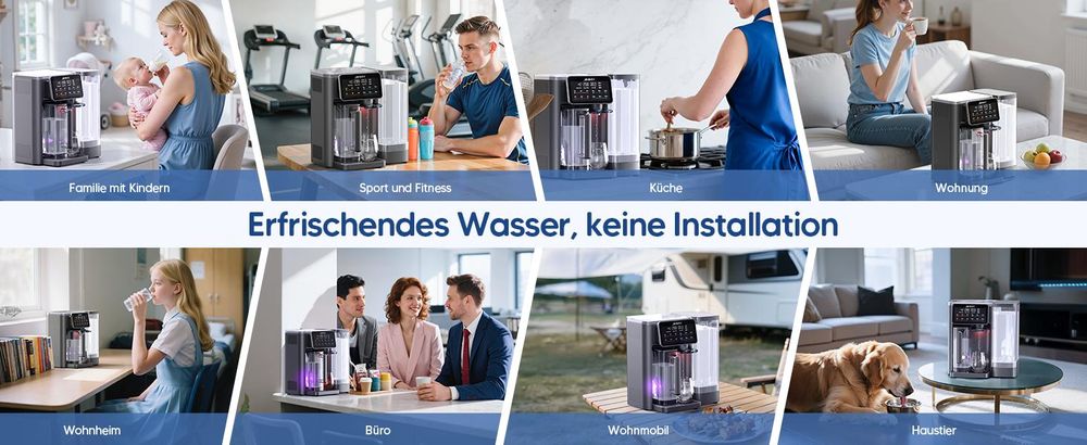 JIMMY R9, Aufsatz-Wasserfilter, 5 l, Schwarz, Transparent