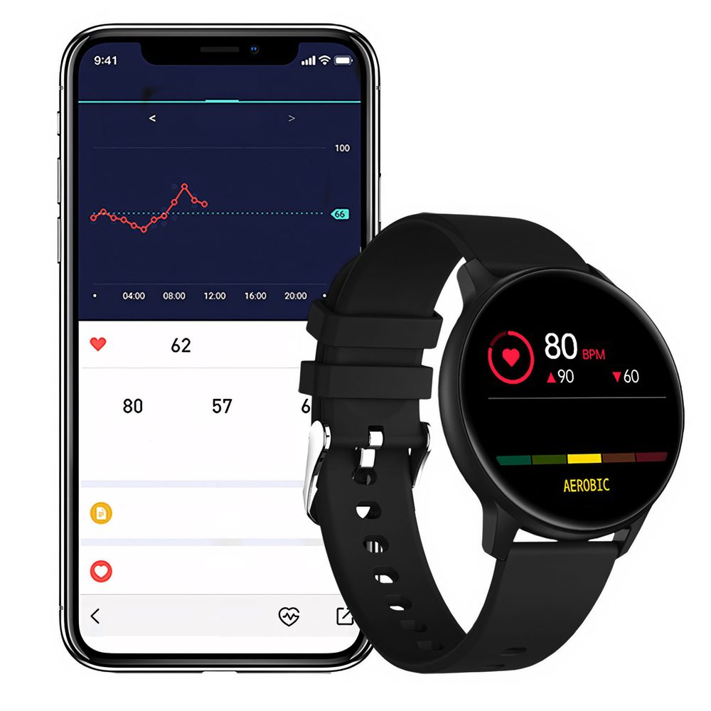 Smartwatch Bluetooth Touchscreen Armbanduhr Blutdruckmessung Smartband Wasserdicht Fitness Armband Pulsmesser Uhr Android IOS Damen Herren Retoo