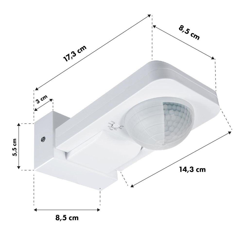 Infrarot Bewegungssensor Dämmerungssensor Bewegungsmelder 360° 20m IP65 2000W