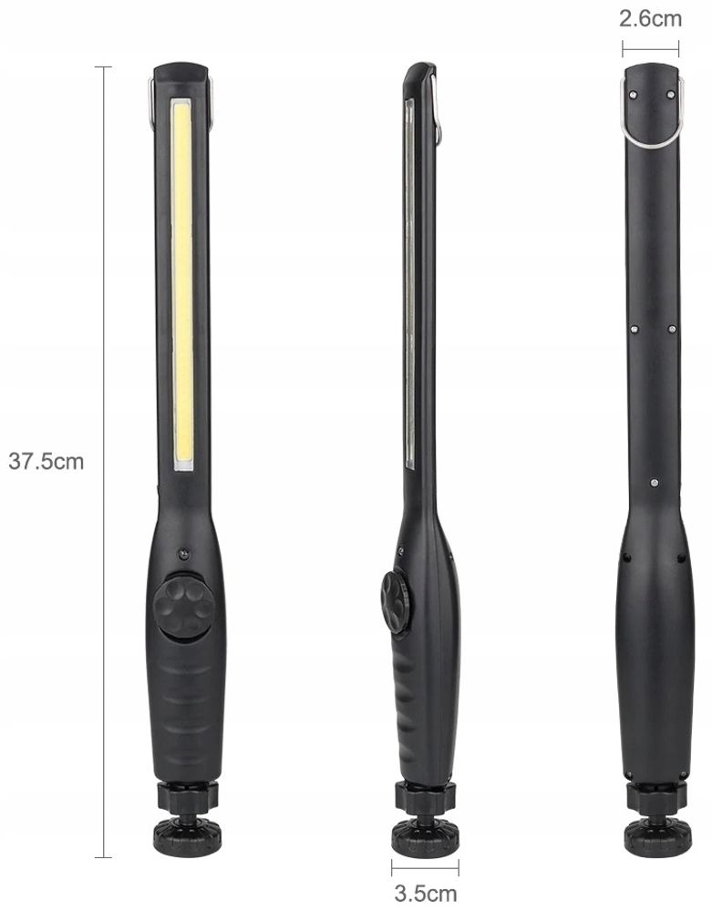 LED Werkstattlampe Arbeitslampe Arbeitsleuchte Akku 1800mAh COB Taschenlampe Inspektionsleuchten Stableuchte Werkstatt Handleuchte Handlampe Werkstattlampe Magnet Strahler Haken Retoo
