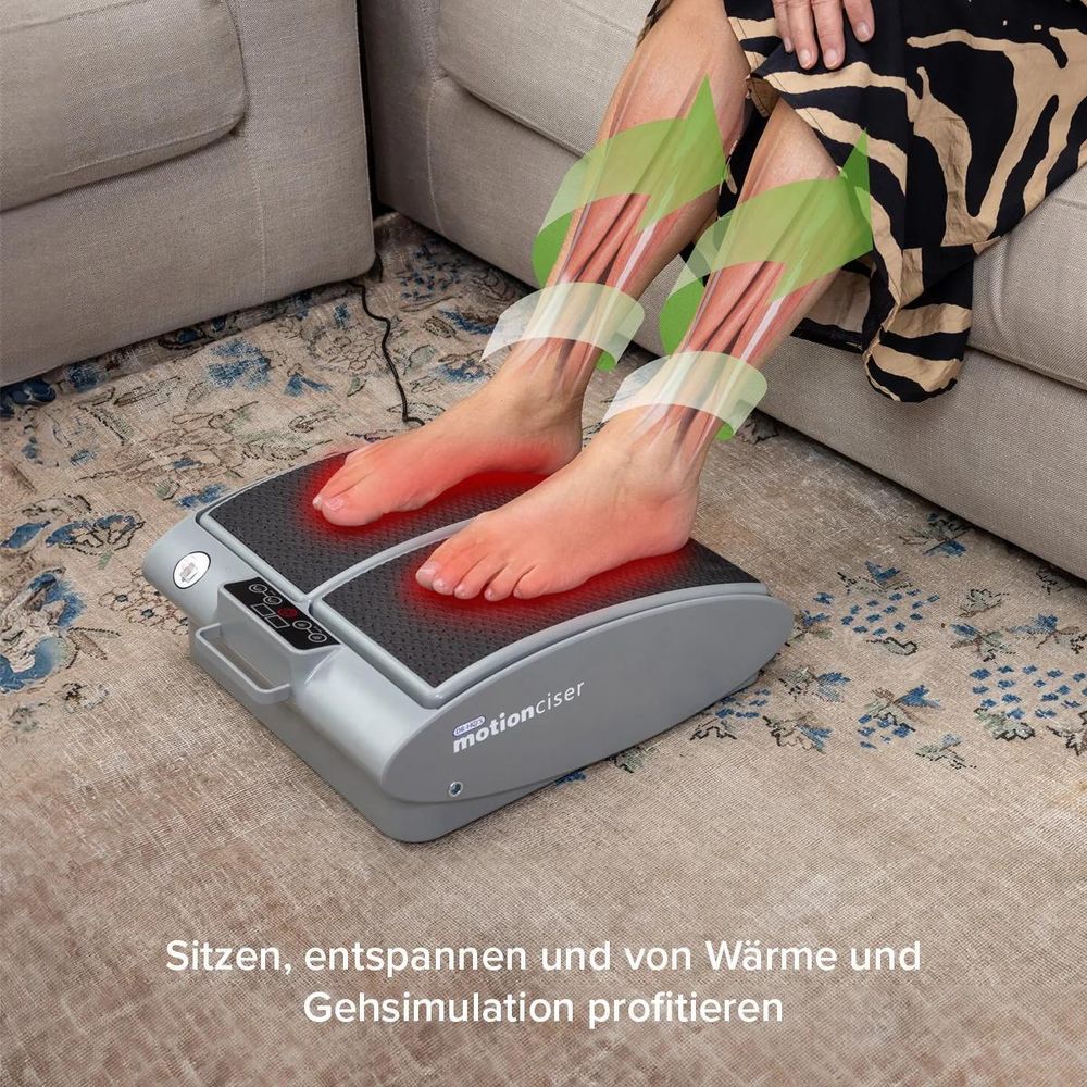 MotionCiser Fit bei der Vibrationsmassage für Füße, Waden und Beine