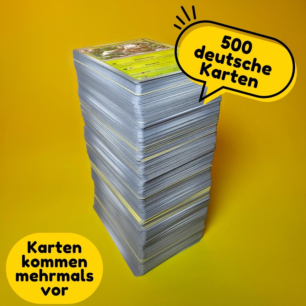 500 deutsche Pokémon Karten unbespielt – große Pokemon Sammlung.