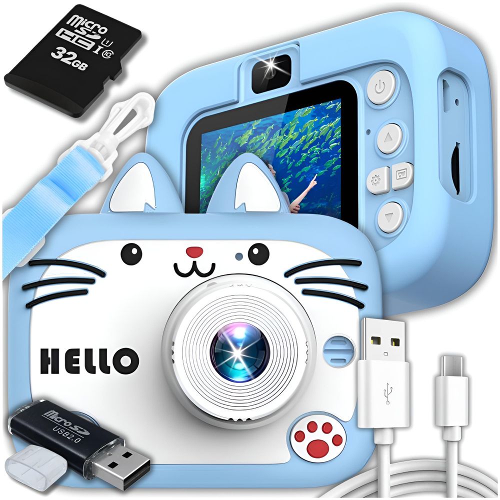 Digitale Fotokamera Für Kinder 40 Mp Kamera Spielzeug Spiele + 32Gb Karte