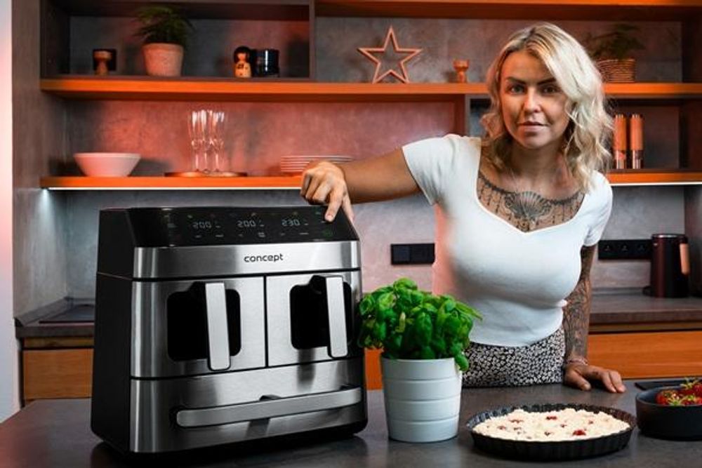 Heißluftfritteuse 18,5 l PIZZA TRIO Concept FR9000 XXL