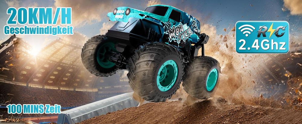 [Monstertruck mit Lichtern und Musik]
