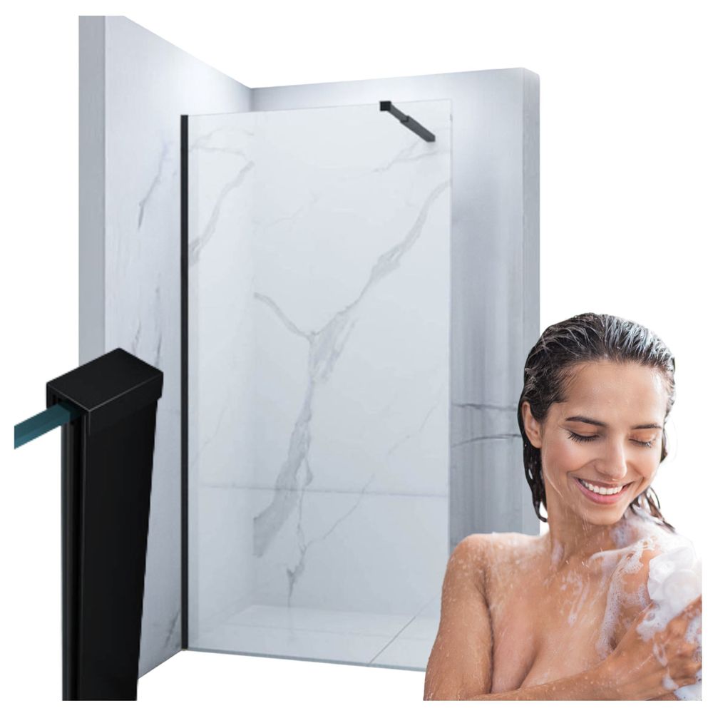 Duschwand, Walk in Dusche, Duschabtrennungen, Dusche, Schwarz, Silla