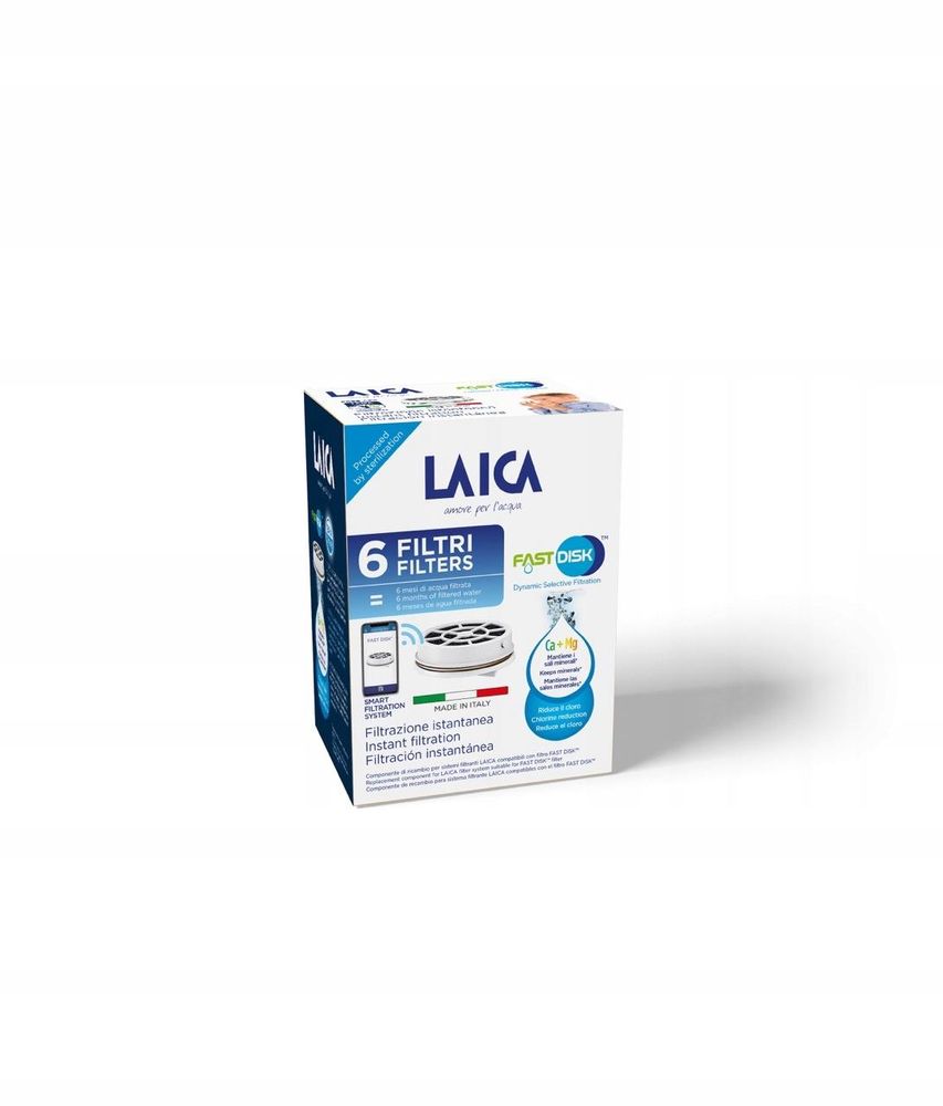 FAST DISK Filter für kompatible LAICA Flaschen und Karaffen.