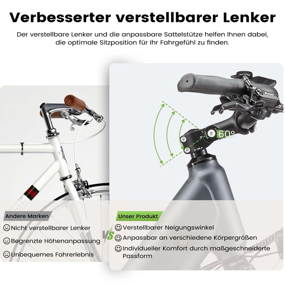 Maxtron Lira 28 Zoll Elektrisches City-Bike, 720 Wh Lithium-Akku, Reichweite bis zu 140 km,  hydraulische Scheibenbremsen, Shimano 7-Gang-Schaltung