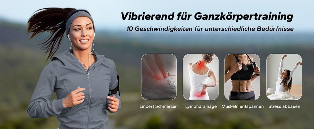 MERACH Vibrationsplatte Trainingsgerät – mit 10 Intensitätsstufen, für Ganzkörpertraining, Fettverbrennung, Muskelaufbau & Formung, rosa