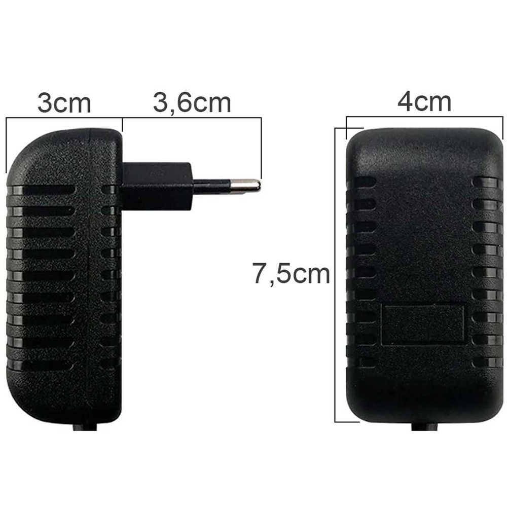 Universal Netzteil 12V DC 5,5x2,1mm 1A 6W 2000mA 5.5x2.1mm Ladegerät Ladekabel EU Stecker Steckernetzteil 60 Hz Power Adapter 1m Retoo