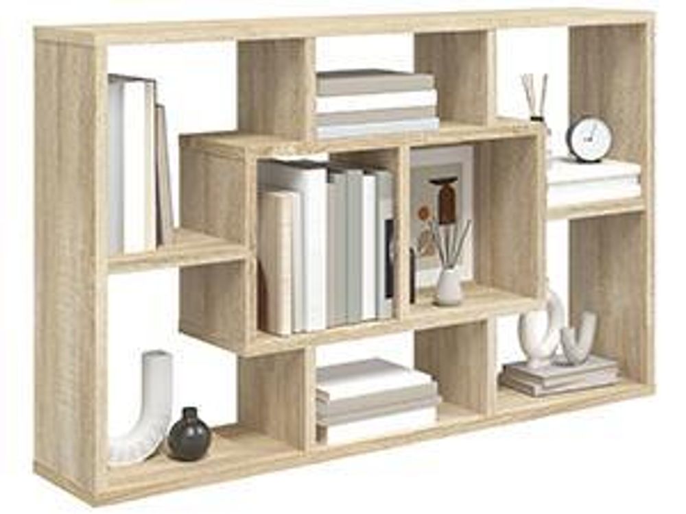 vidaXL Wandregal Sonoma-Eiche 85x16x52,5 cm Holzwerkstoff