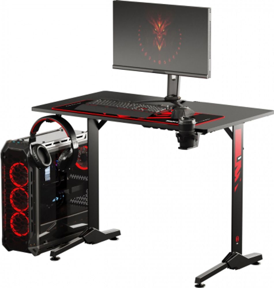 DIABLO CHAIRS X-Mate, Gerade, Rechteckige Form, Karbonfaser, Karbonfaser, Gaming, Schwarz