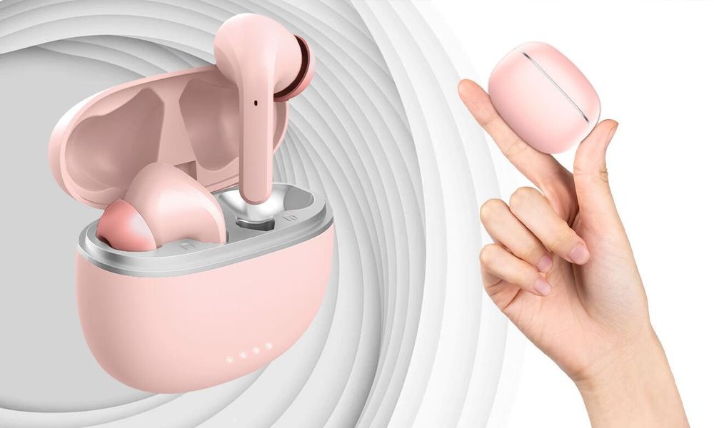 Forever Bluetooth drahtlose Kopfhörer 5.3 Modi ANC TWE-210 EARP mit Ladekoffer Mikrofon, Steuerung, LED-Anzeigen In-Ear Headphones