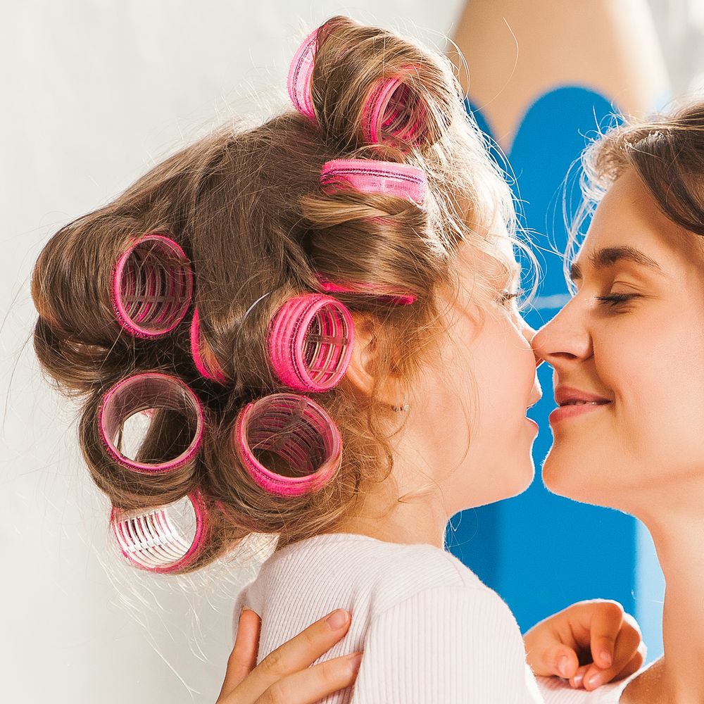 6 Stücke Lockenwickler locken Set Hitzefreie Jumbo Groß Kleine Lockenwickler Selbsthaftend Hair Rollers Klammern 25mm 33 mm 43 mm Retoo