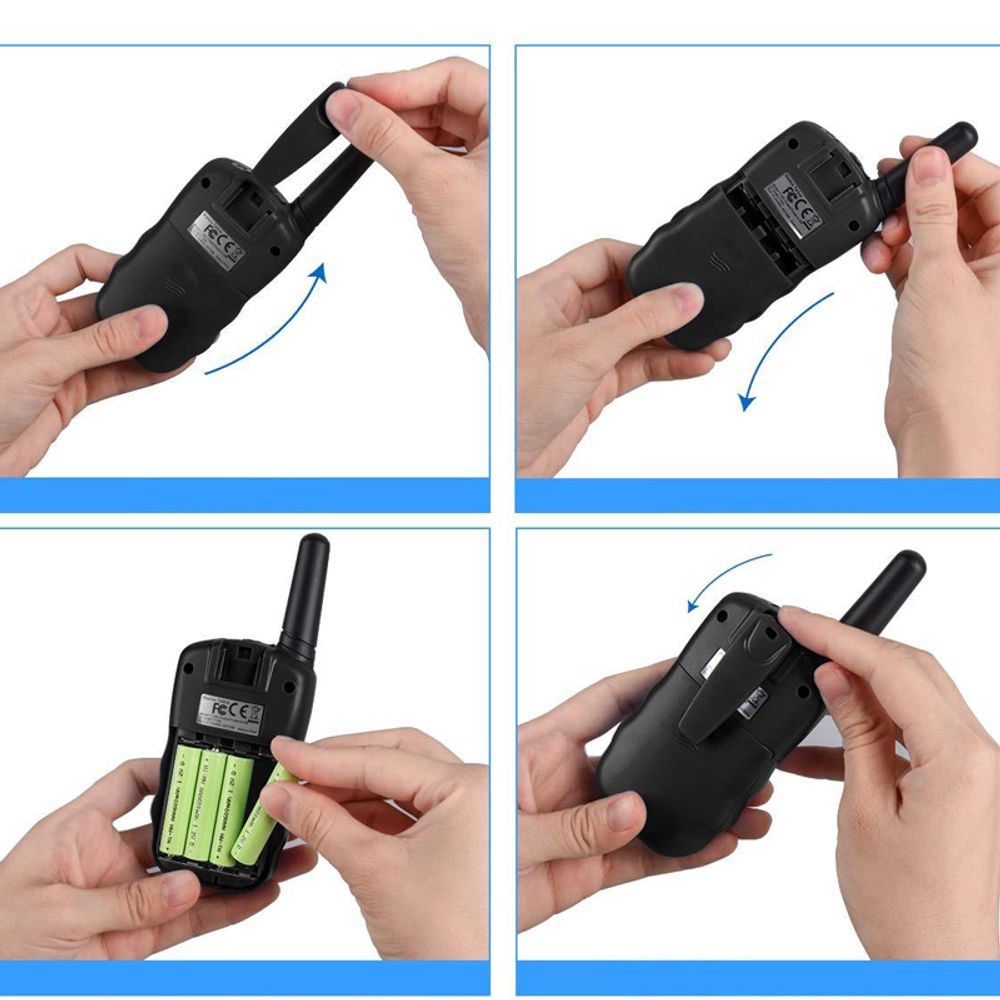 Walkie Talkie Große Reichweite, Funkgerät 8 Kanäle, Reichweite bis zu 3km, Handfunkgerät Walky Talky für Camping Radtouren Retoo