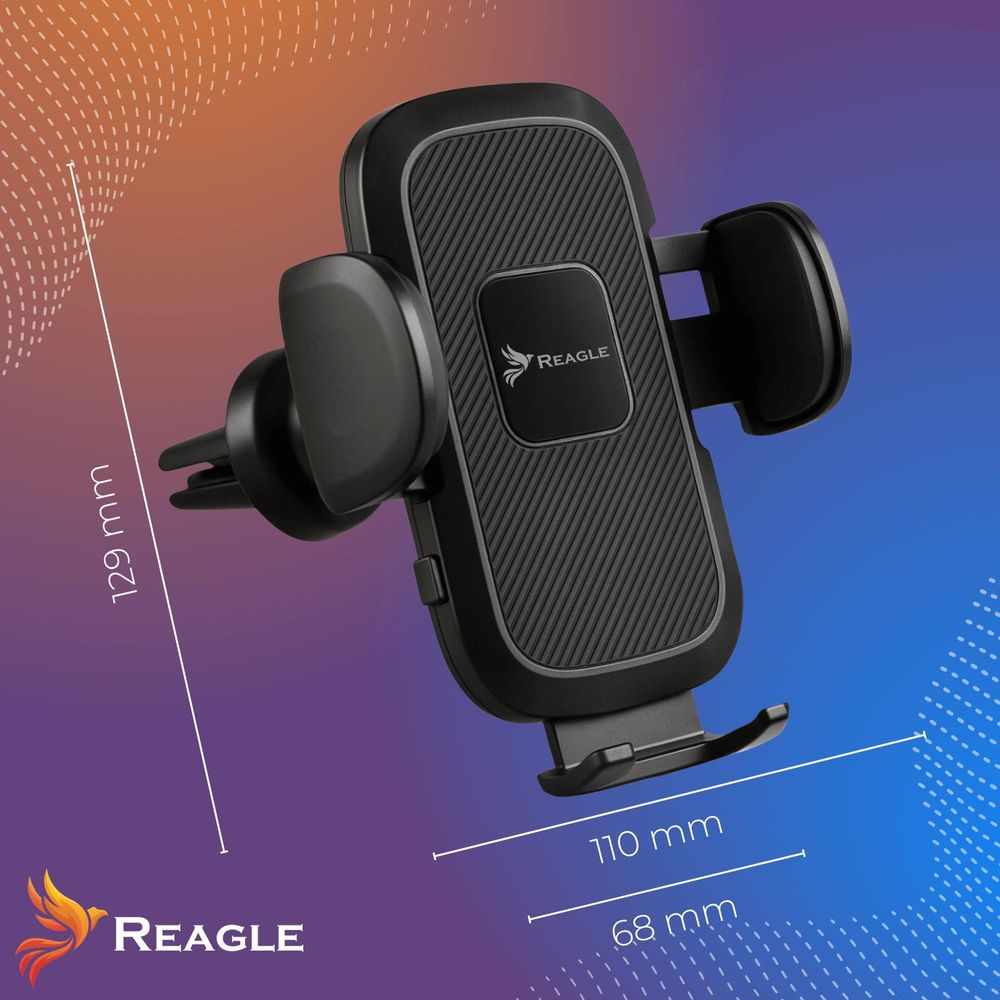 Handyhalterung Auto 360° drehbar für Lüftungsgitter, mit EIN-Knopf-Release kompatibel mit iPhone, Galaxy und Andere Smartphone, Reagle