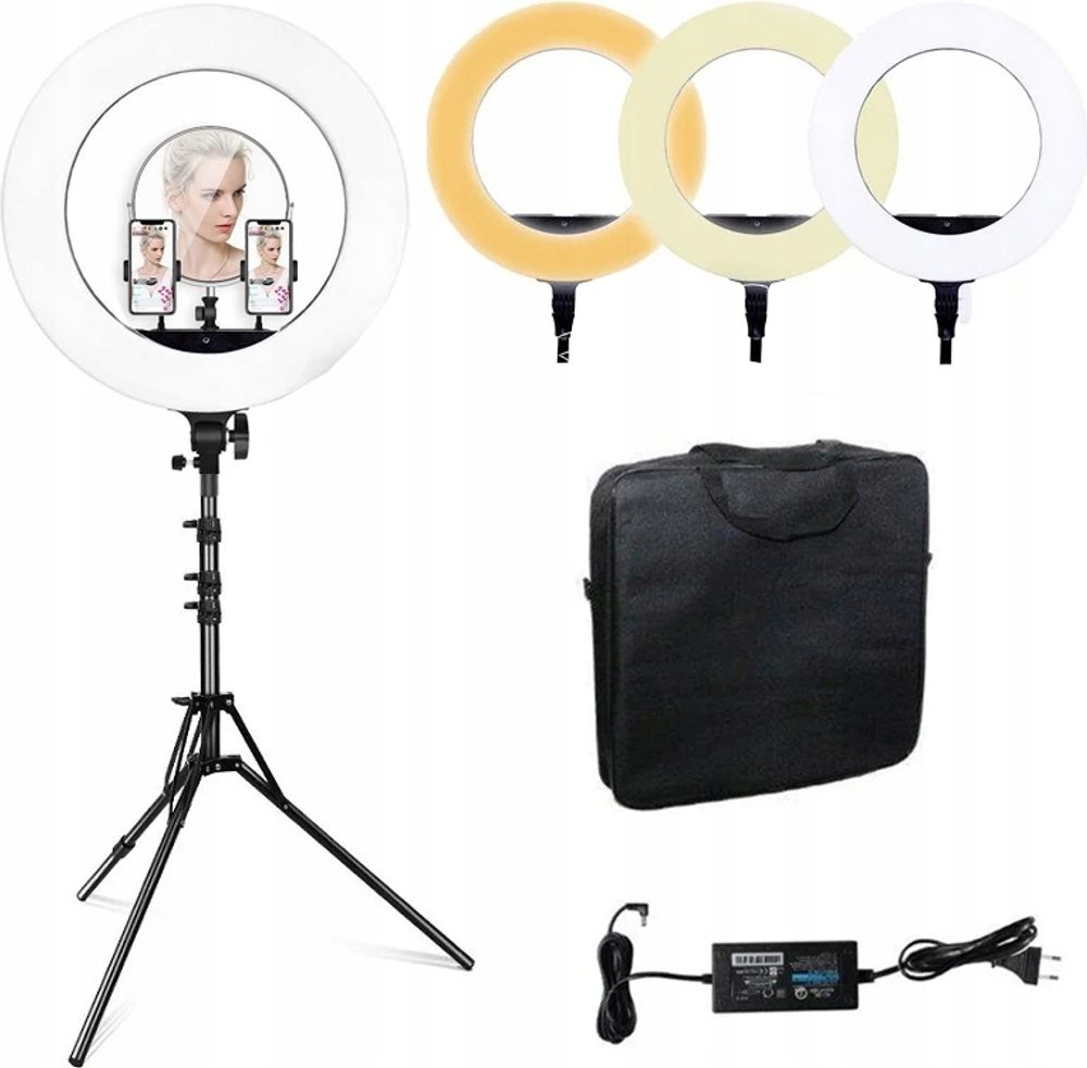 OMNA | LED Ringlicht 46 cm RGB - mit Stativ und Fernbedienung - ideal für Selfies und Make-up