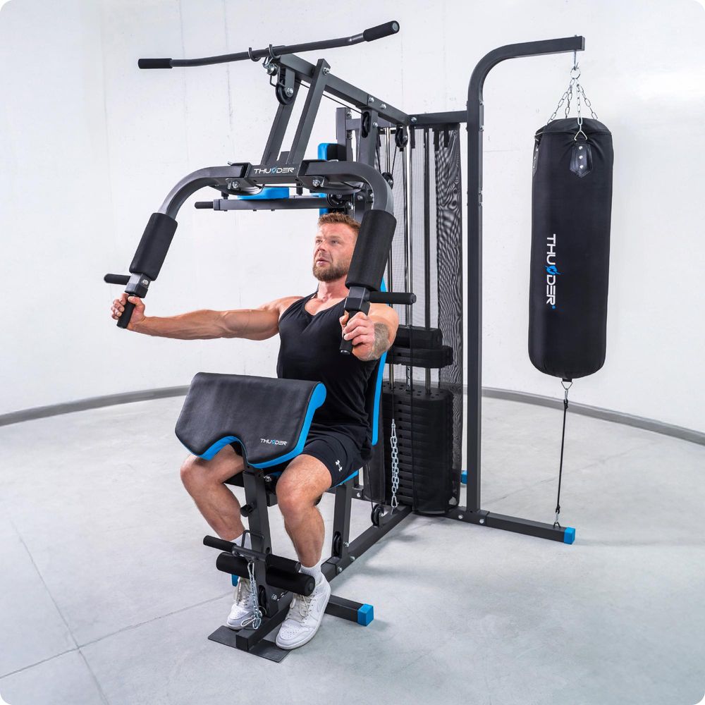 Thunder Trainingsstation PUNCH Kraftstation mit Boxsack