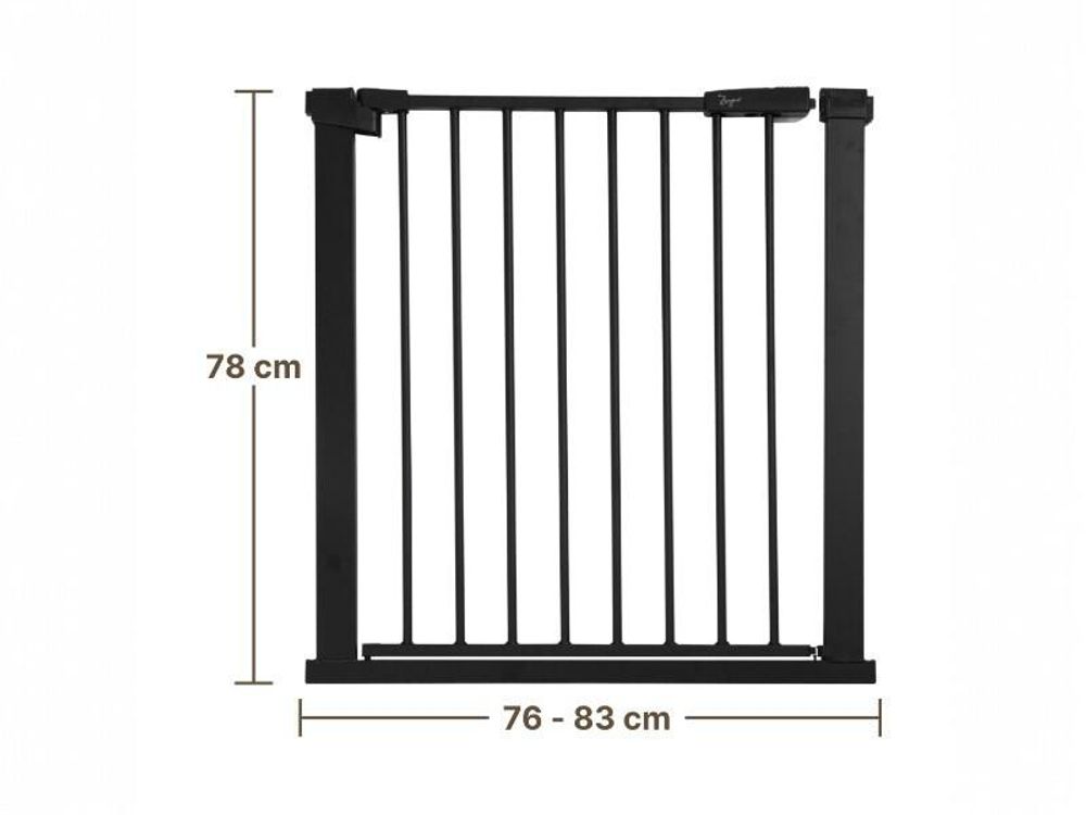 Zayno® Türschutzgitter Breite 76 bis 83 cm in Weiß inkl. Türrahmenschonern | Kindersicherung und Haustierschutz selbstschließend