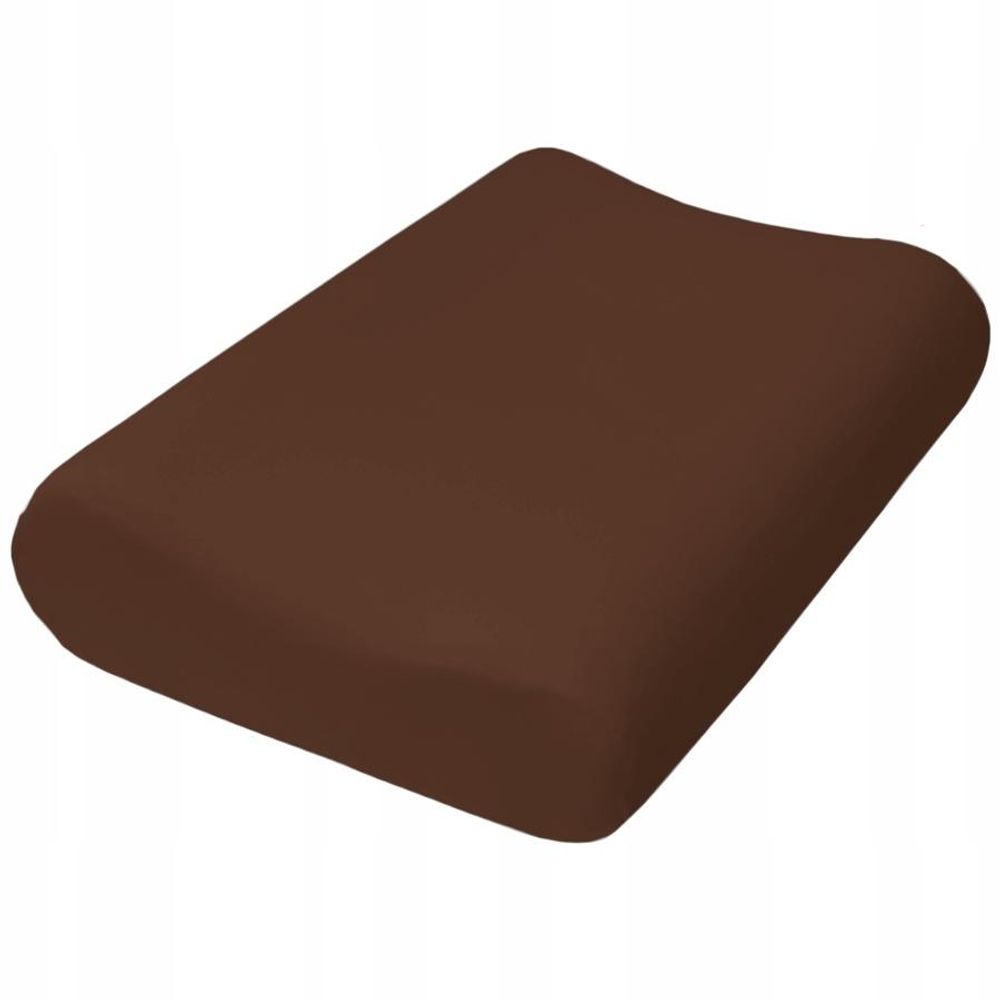 Kissenbezug für Nackenkissen - Universalgröße für orthopädisches Kissen und Gesundheitskissen - BRAUN Kissenbezüge aus Baumwolle - max 55x40 cm