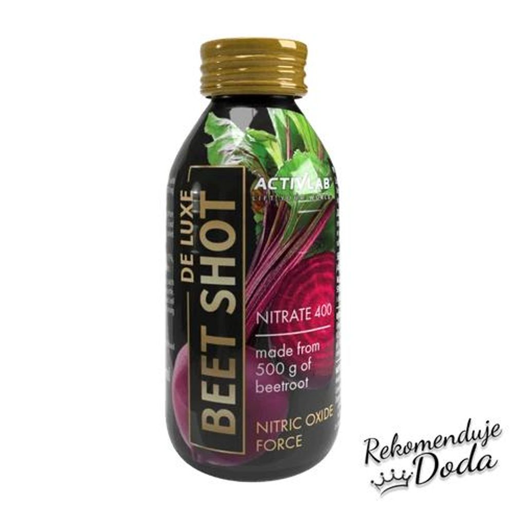 Activlab De Luxe Beet Shot 80 ml, Rote Bete + Citrullin, 400 mg natürliche Nitrate, Pre-Workout Shot ohne Stimulanzien