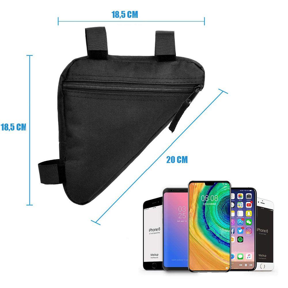 Fahrrad Rahmentasche Fahrradtasche  Fahrradlenkertasche Netztasche Radtasche Fronttasche Lenkerkorb Handyhalterung Lenker Tasche Gepäckträgertasche 2L Retoo