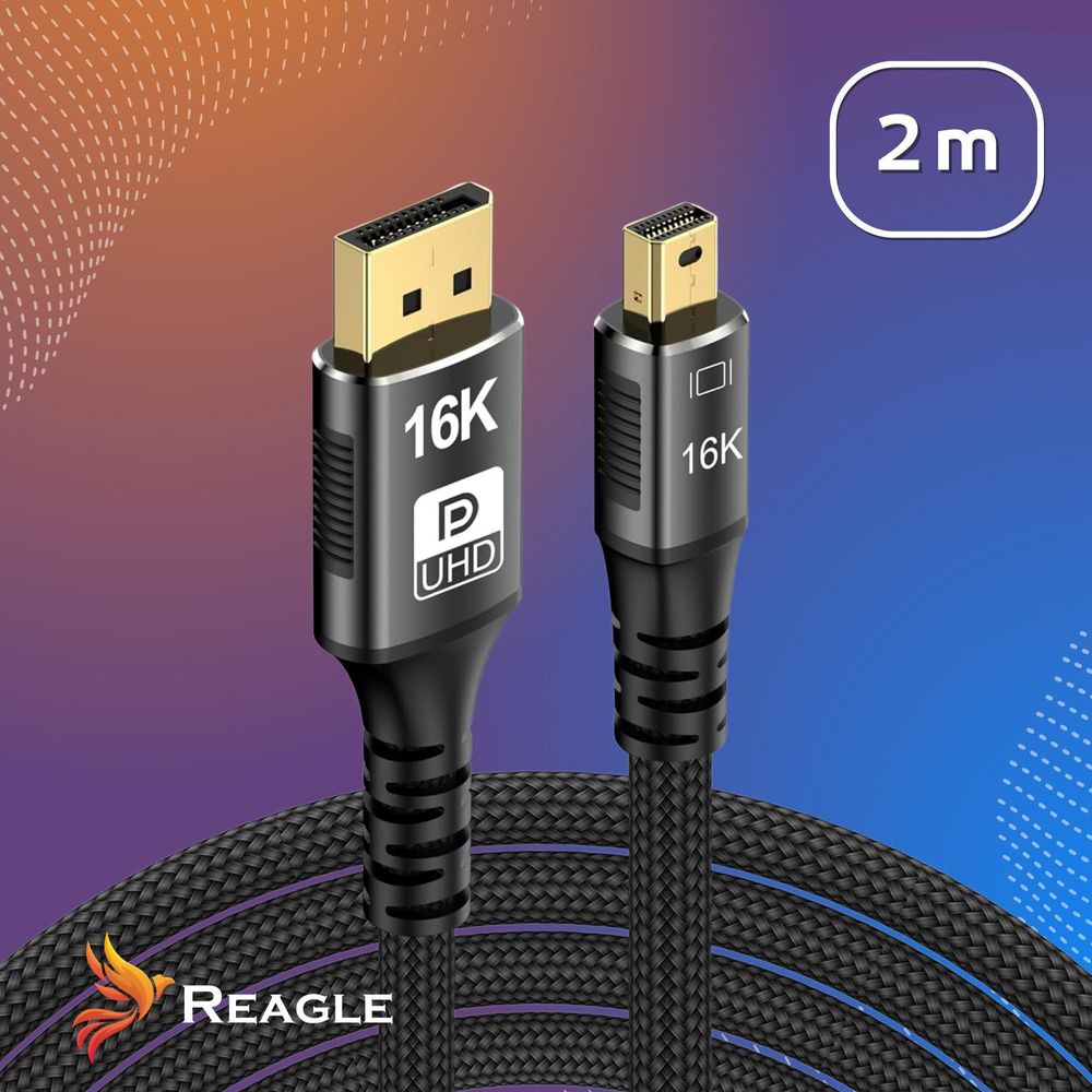 MINI DisplayPort Ultra zu DP 2.1 16K 8K 4K@240Hz THUNDERBOLT 2M Kabel